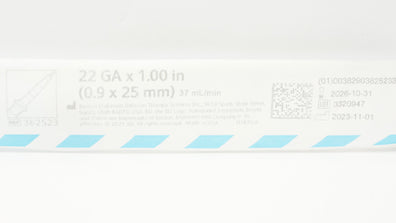 BD 382523 Insyte Autoguard BC Shielded I.V. Cath. 22GA x 1.00inch, 37mL/min